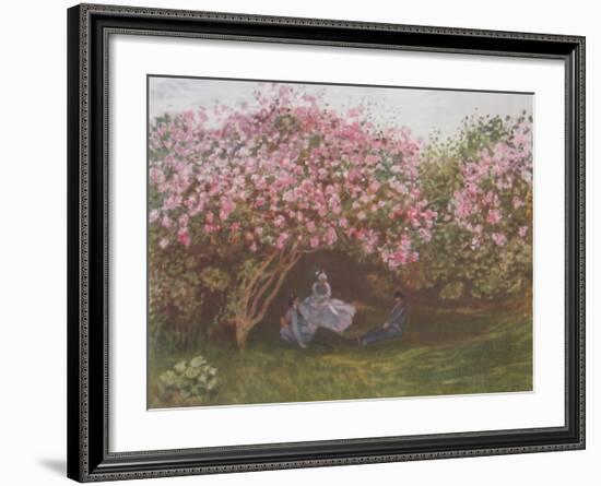 Resting Under the Lilac-Claude Monet-Framed Collectable Print