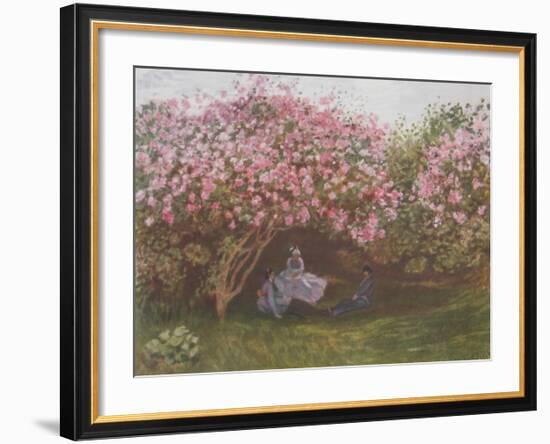 Resting Under the Lilac-Claude Monet-Framed Collectable Print