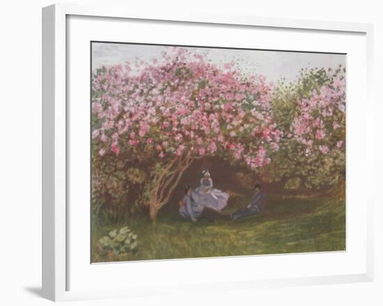 Resting Under the Lilac-Claude Monet-Framed Collectable Print