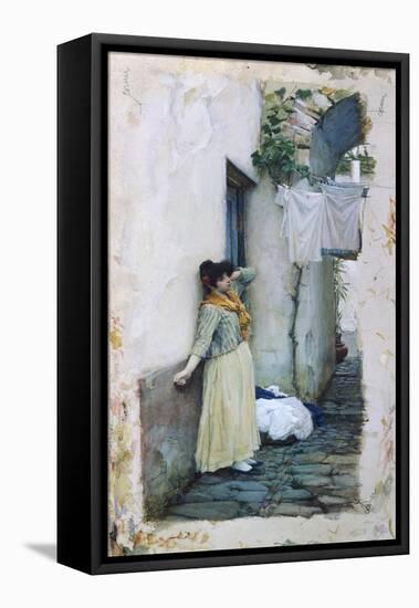 Resting-John William Waterhouse-Framed Premier Image Canvas