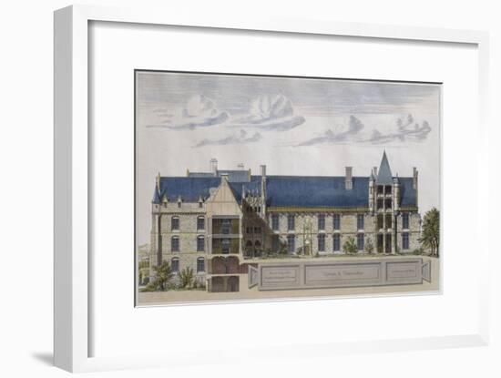 Restoration of Chateau de Chateaudun, illustration from 'Le Moniteur des architectes', engraved by-null-Framed Giclee Print
