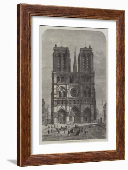 Restoration of Notre Dame, Paris, the Western Facade-Felix Thorigny-Framed Giclee Print