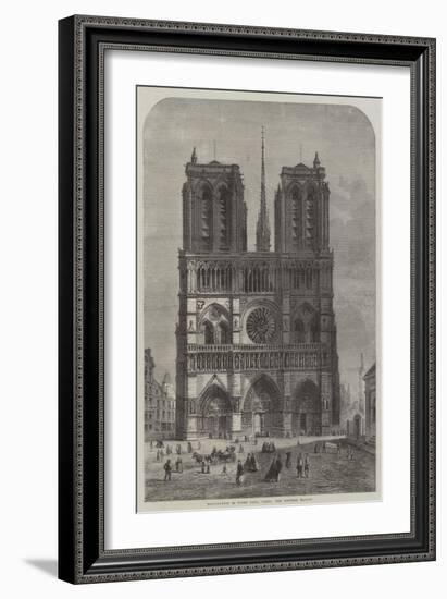 Restoration of Notre Dame, Paris, the Western Facade-Felix Thorigny-Framed Giclee Print