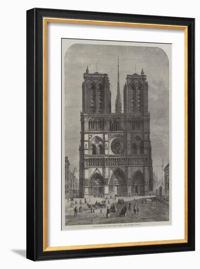 Restoration of Notre Dame, Paris, the Western Facade-Felix Thorigny-Framed Giclee Print