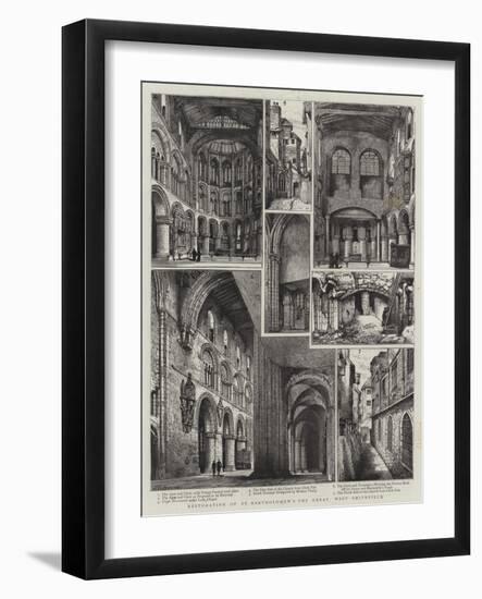 Restoration of St Bartholomew's the Great, West Smithfield-Henry William Brewer-Framed Giclee Print