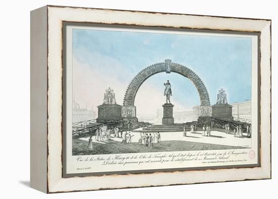 Restoration of the Statue of Henry IV on Pont Neuf, Paris, 25 August 1818-null-Framed Premier Image Canvas