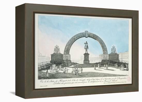 Restoration of the Statue of Henry IV on Pont Neuf, Paris, 25 August 1818-null-Framed Premier Image Canvas