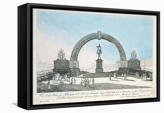 Restoration of the Statue of Henry IV on Pont Neuf, Paris, 25 August 1818-null-Framed Premier Image Canvas