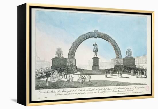 Restoration of the Statue of Henry IV on Pont Neuf, Paris, 25 August 1818-null-Framed Premier Image Canvas