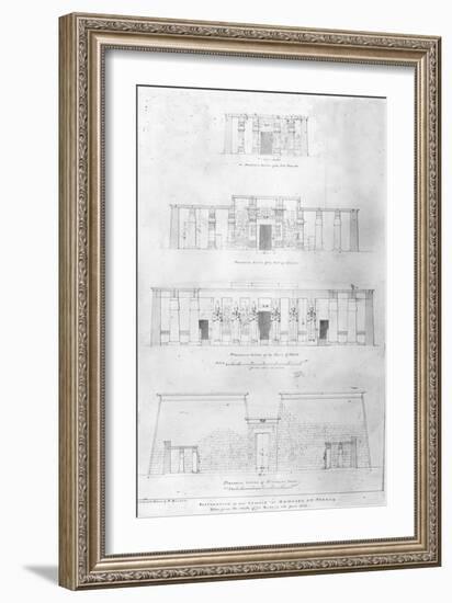 Restoration of the Temple of Ramases II at Thebes, Drawn and Measured by F. Avondale-Frederick Catherwood-Framed Giclee Print