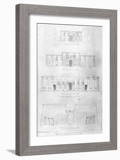 Restoration of the Temple of Ramases II at Thebes, Drawn and Measured by F. Avondale-Frederick Catherwood-Framed Giclee Print