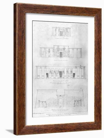 Restoration of the Temple of Ramases II at Thebes, Drawn and Measured by F. Avondale-Frederick Catherwood-Framed Giclee Print