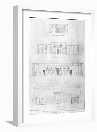 Restoration of the Temple of Ramases II at Thebes, Drawn and Measured by F. Avondale-Frederick Catherwood-Framed Giclee Print