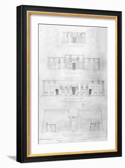 Restoration of the Temple of Ramases II at Thebes, Drawn and Measured by F. Avondale-Frederick Catherwood-Framed Giclee Print