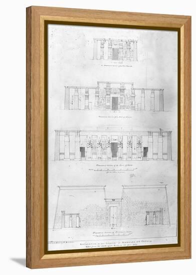 Restoration of the Temple of Ramases II at Thebes, Drawn and Measured by F. Avondale-Frederick Catherwood-Framed Premier Image Canvas