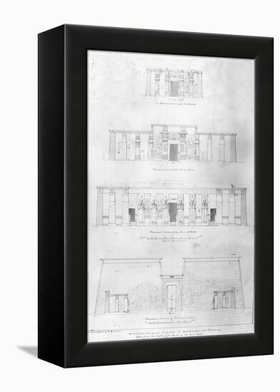 Restoration of the Temple of Ramases II at Thebes, Drawn and Measured by F. Avondale-Frederick Catherwood-Framed Premier Image Canvas