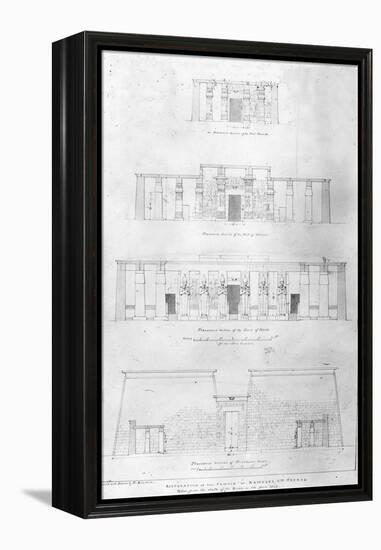 Restoration of the Temple of Ramases II at Thebes, Drawn and Measured by F. Avondale-Frederick Catherwood-Framed Premier Image Canvas