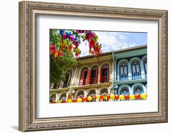 Restored and Colourfully Painted Old Shophouses in Chinatown, Singapore, Southeast Asia, Asia-Fraser Hall-Framed Photographic Print