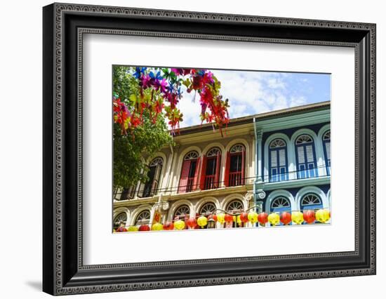 Restored and Colourfully Painted Old Shophouses in Chinatown, Singapore, Southeast Asia, Asia-Fraser Hall-Framed Photographic Print