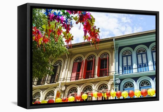 Restored and Colourfully Painted Old Shophouses in Chinatown, Singapore, Southeast Asia, Asia-Fraser Hall-Framed Premier Image Canvas