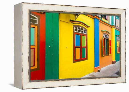 Restored Building in Little India, Singapore-null-Framed Stretched Canvas