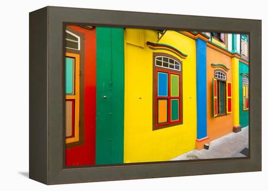 Restored Building in Little India, Singapore-null-Framed Stretched Canvas