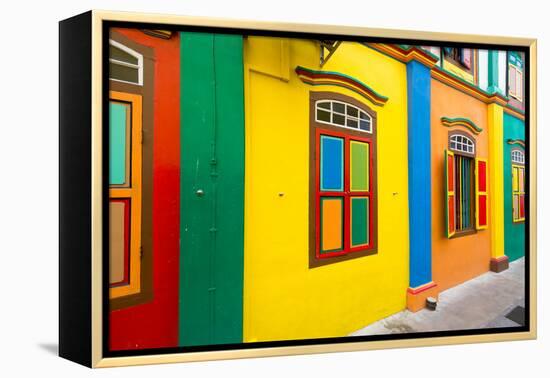 Restored Building in Little India, Singapore-null-Framed Stretched Canvas