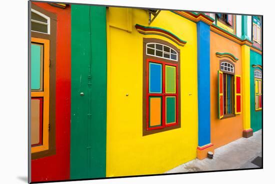 Restored Building in Little India, Singapore-null-Mounted Photographic Print