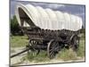 Restored Conestoga Wagon at Scotts Bluff National Monument on the Oregon Trail in Nebraska-null-Mounted Photographic Print