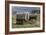 Restored Covered Wagons (Conestoga Wagon at Rear), at Scotts Bluff on the Oregon Trail in Nebraska-null-Framed Photographic Print