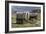 Restored Covered Wagons (Conestoga Wagon at Rear), at Scotts Bluff on the Oregon Trail in Nebraska-null-Framed Photographic Print