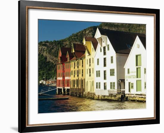 Restored Harbourfront Wooden Warehouses, Bergen, Norway, Scandinavia, Europe-Gavin Hellier-Framed Photographic Print