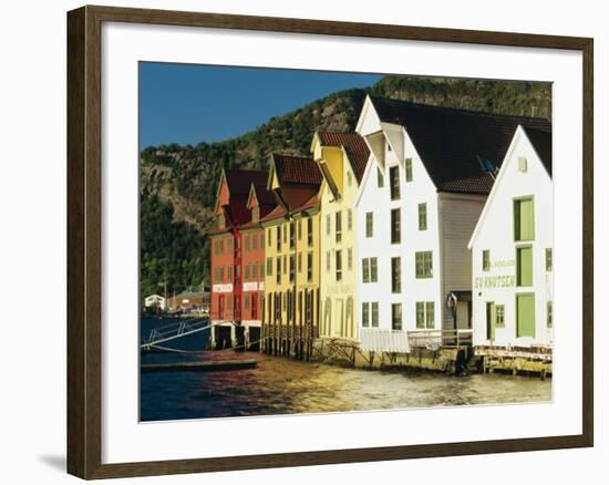 Restored Harbourfront Wooden Warehouses, Bergen, Norway, Scandinavia, Europe-Gavin Hellier-Framed Photographic Print