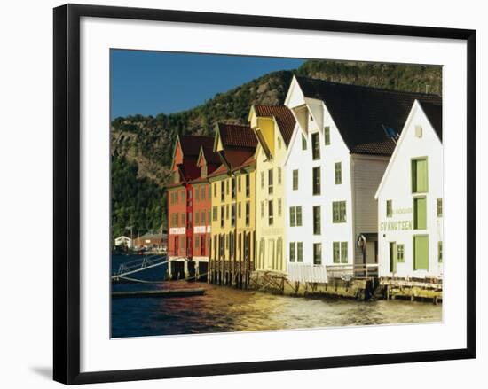 Restored Harbourfront Wooden Warehouses, Bergen, Norway, Scandinavia, Europe-Gavin Hellier-Framed Photographic Print