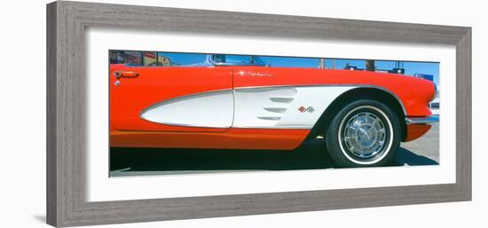 Restored Red 1959 Corvette, Fender Close-Up, Portland, Oregon-null-Framed Photographic Print