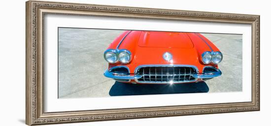 Restored Red 1959 Corvette, Front Close-Up, Portland, Oregon-null-Framed Photographic Print