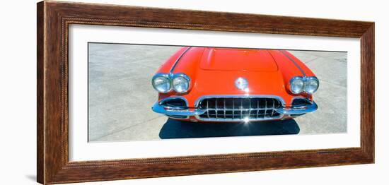 Restored Red 1959 Corvette, Front Close-Up, Portland, Oregon-null-Framed Photographic Print