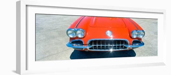 Restored Red 1959 Corvette, Front Close-Up, Portland, Oregon-null-Framed Photographic Print