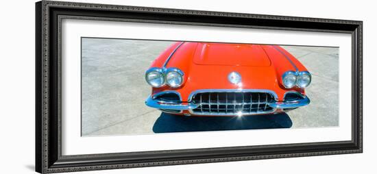 Restored Red 1959 Corvette, Front Close-Up, Portland, Oregon-null-Framed Photographic Print