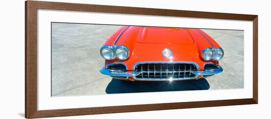 Restored Red 1959 Corvette, Front Close-Up, Portland, Oregon-null-Framed Photographic Print