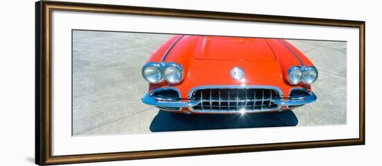 Restored Red 1959 Corvette, Front Close-Up, Portland, Oregon-null-Framed Photographic Print