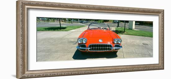 Restored Red 1959 Corvette, Front View, Portland, Oregon-null-Framed Photographic Print