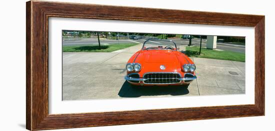 Restored Red 1959 Corvette, Front View, Portland, Oregon-null-Framed Photographic Print