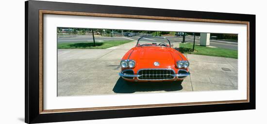 Restored Red 1959 Corvette, Front View, Portland, Oregon-null-Framed Photographic Print