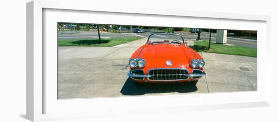 Restored Red 1959 Corvette, Front View, Portland, Oregon-null-Framed Photographic Print