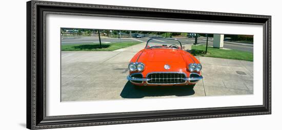 Restored Red 1959 Corvette, Front View, Portland, Oregon-null-Framed Photographic Print