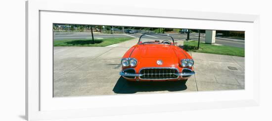 Restored Red 1959 Corvette, Front View, Portland, Oregon-null-Framed Photographic Print