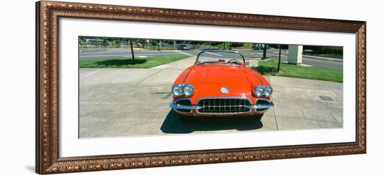 Restored Red 1959 Corvette, Front View, Portland, Oregon-null-Framed Photographic Print