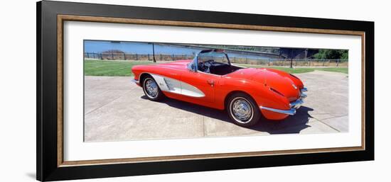 Restored Red 1959 Corvette, Side View, Portland, Oregon-null-Framed Photographic Print