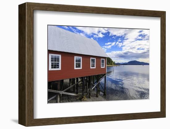 Restored salmon cannery museum, Icy Strait Point, Hoonah, summer, Chichagof Island, Inside Passage,-Eleanor Scriven-Framed Photographic Print